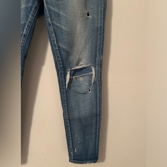 Moussy Vintage Li Howa Jeans 27 Distressed Stretch Light Wash Japan - Picture 5 of 16